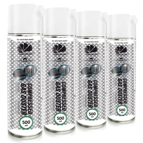 4x AABCOOLING H&O Air Duster 500ml DRUCKLUFTSPRAY LUFTDRUCKSPRAY REINIGUNGSSET - Afbeelding 1 van 10