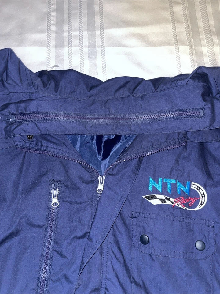Vintage NTN Racing Hood Jacket - Size XXL Lightweight Nylon Jacket Used Pockets - Image 4 of 4