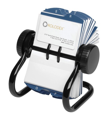 Rolodex® Archivo de tarjeta de visita giratoria, capacidad para 400 tarjetas, tarjeta negra 400 - Imagen 3 de 6