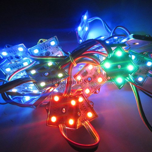 20PCS/string WS2801 led pixel module 4leds 5050 SMD RGB 256 gray waterproof 12V