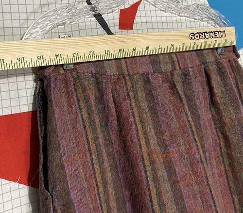 Vintage 70s Ultra Cashmere Vest Skirt Set Rainbow Colorful Hippie Boho Shaggy - Picture 18 of 21