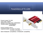 AC1200 Dual Band Wireless LAN Card Compact Design for Easy Installation