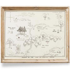 Winnie The Pooh Hundred Acre Wood Map - 11x14 Art Print Unframed Neutral ...