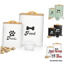 Dog Treat Container 2PCS, Dog Food Storage Container with Lids Airtight, White