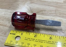 New Old Stock Old Forge 5701 Flat Head Screwdriver Vintage USA Oldforge Red