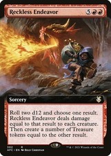 Reckless Endeavor Extended Art R Regular #302 | Adventures Realms AFC | MTG