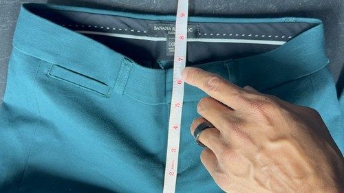 Banana Republic Damen Sloan Hose Größe 00P Grün Baumwollmischung Stretch Schmales Bein - Bild 9 von 11