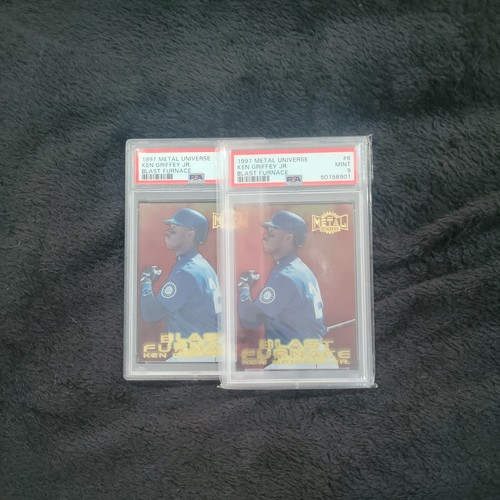 1997 Fleer Skybox Metal Universe Ken Griffey Jr Blast Furnace PSA 9 #6 QTY - Picture 9 of 10