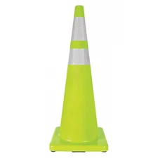 Traffic Cone, Pvc, High-Intensity Prismatic, 36 In Height, 10 Lb, Lime, 6Fha8