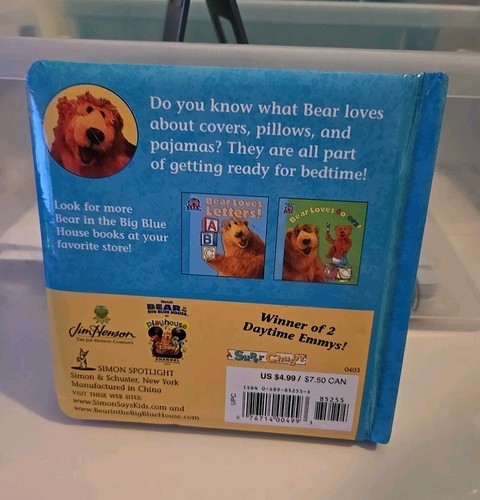 Bear In The Big Blue House Bear Loves Bedtime Small Board Book 2003 - Picture 2 of 6
