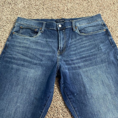 Lucky Brand 221 Straight Leg Size 38X30 Mid-Rise Denim Blue Jeans - Picture 3 of 13