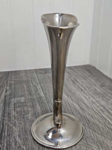 Vintage versilberte Knospenvase - Bild 4 von 9