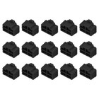 15 pièces couvercles de conduits de ports RJ45 bouchons protecteurs pour ordinateur portable PC Ethernet noir