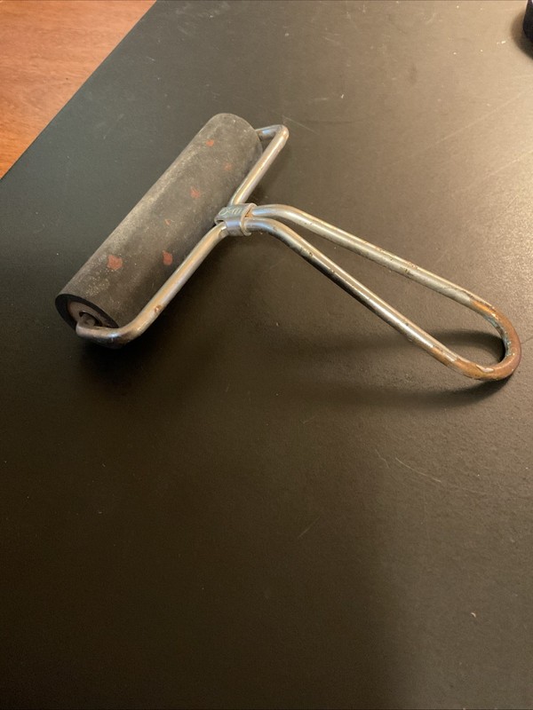 Vintage Brayer Speedball Rubber Ink Roller has Japan on wood roller