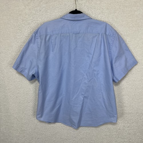 Lacoste Classic Fit Shirt Men’s 46 Blue Short Sleeve Button Up Preppy - Picture 2 of 11