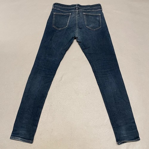 Uniqlo Jeans Mens W33 L34 Blue Slim Zip Fly Stretch - Picture 2 of 11