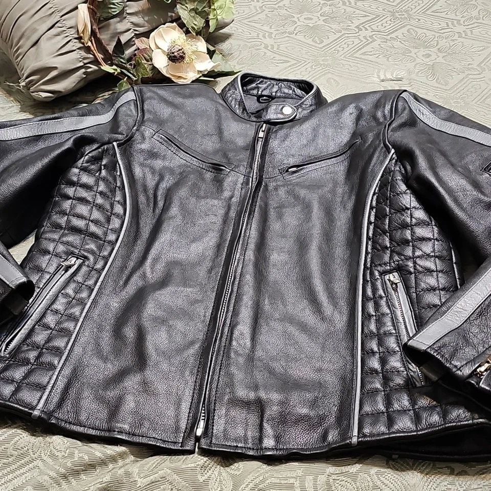 Xelement NWOT Advanced Motocycle Gear Black/ Gray Women's Jacket With Zip Out - Image 2 of 4