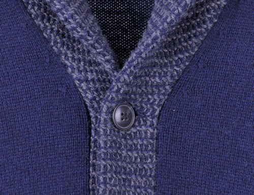 J.Crew Slim Navy Blue ALPACA Merino WOOL Shawl Collar Cardigan Sweater Mens M - Picture 5 of 10