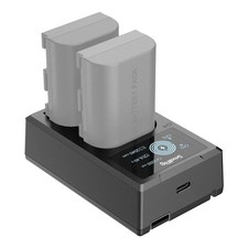SmallRig Caricatore Doppio per Fotocamera Canon LP-E6NH con USB