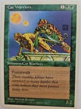 MTG Magic The Gathering Card Cat Warriors Summon Cat Warriors Green Legends 