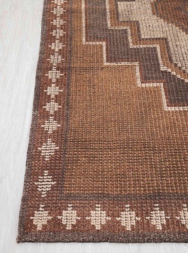 5x8 Brown Heriz Serapi Style Hand Knotted Soft Quality Wool Modern Rug - Picture 3 of 15