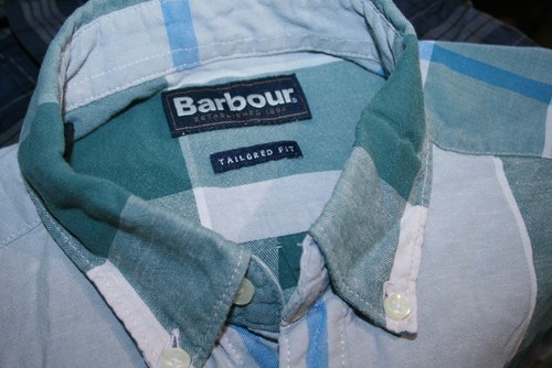 Barbour Douglas Check Shirt -S- Tailored Fit - Multicoloured - Linen Cotton Top - Picture 10 of 12