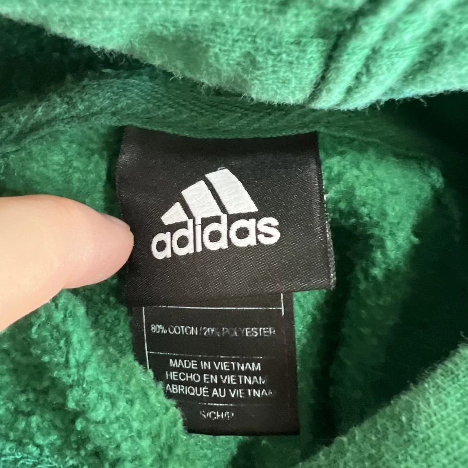 Vintage Adidas NBA Boston Celtics Hoodie Mens Small Green Center Logo Boxy Y2K - Image 3 of 4