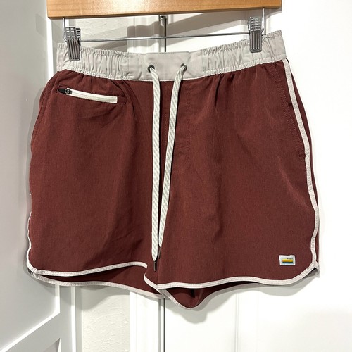 Vuori Banks Shorts Mens Medium Maroon Red Athletic Training Gym V366 Performance