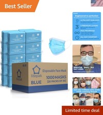 Disposable Face Masks - 1,000 PCS - for Home  Office - Breathable  Comforta...