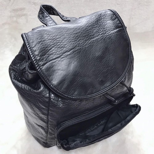 BILLABONG Billabong Leather Embossed Backpack Black Simple From Japan y6235 - Picture 6 of 10