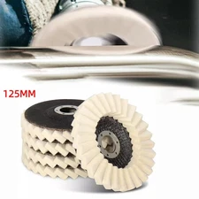 5Pcs 125MM Wool Flap Felt Disc Polihsing Buffing Wheel For Angle Grinder Tool