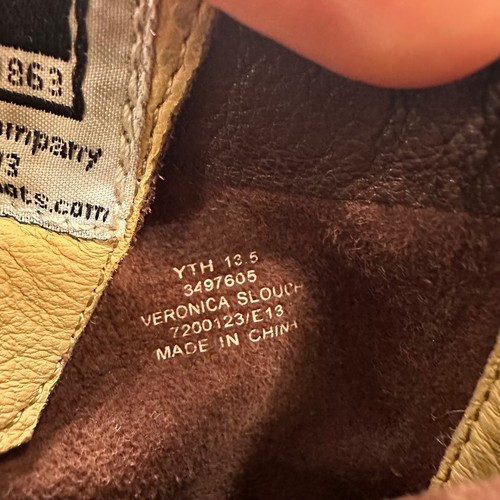 Botas Frye Veronica holgadas de cuero marrón motociclista equitación niñas 13,5 - Imagen 9 de 10