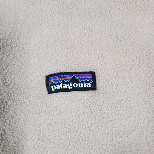 Patagonia Pullover Herren Small hellbraun marineblau Viertelreißverschluss Baumwollfleece gerippte Bündchen - Bild 4 von 13