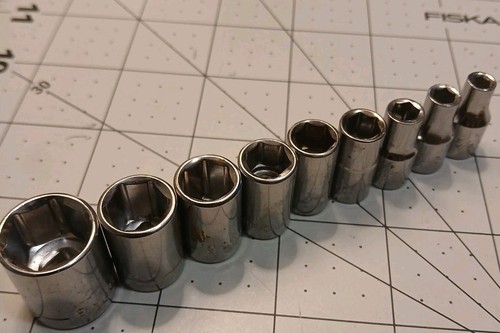 25 Pc Craftsman Socket Set 1/4 Dr SAE MM 12pt720 6pt. Replacement used tool - Picture 2 of 20