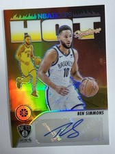 2023-24 Panini NBA Hoops Premium Stock Hot Signatures Ben Simmons Auto 03/10