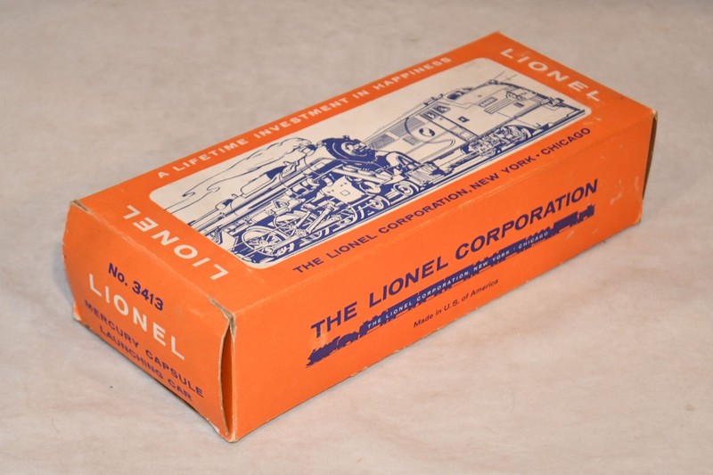ORIGINAL EMPTY BOX FOR LIONEL 3413 MERCURY CAPSULE LAUNCHING CAR - POSTWAR