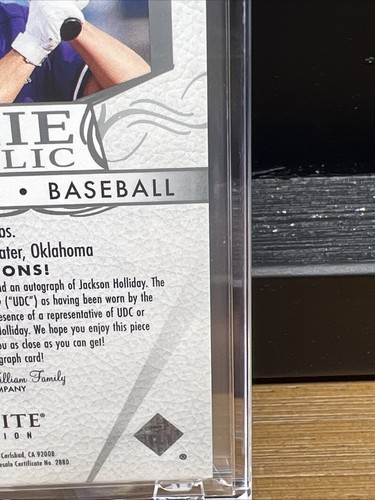 2023 U.D. Exquisite Collection Rookie Patch 38/99 Jackson Holliday Orioles🔥⚾️🔥 - Picture 17 of 24
