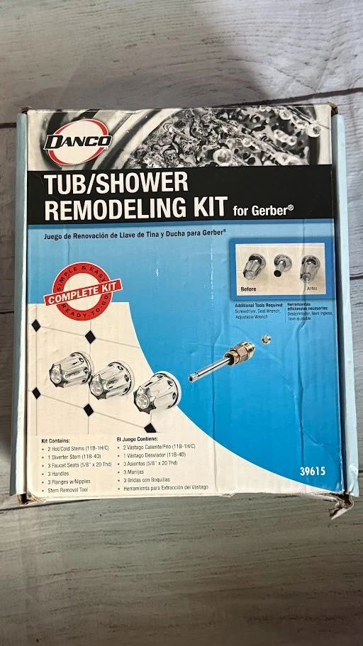 Kit de remodelación/reconstrucción de 3 manijas para grifos Gerber 39615 para bañera y ducha Foto 2 de 4