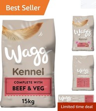 15kg Kennel Complete Dry Dog Food - Beef & Veg Flavor with Essential Nutrients 2.07 per kilo