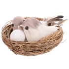 1 Set Easter Simulation Birds Fake Birds Breeding Nest Decor desktop nest decor