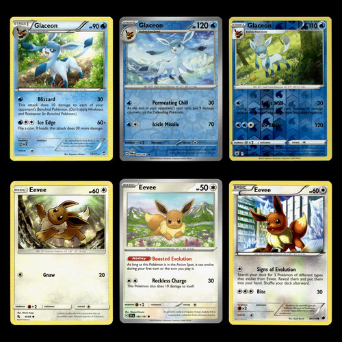 6x Glaceon Lot 19 XY Furious Fists Pokemon Cards Collection Set Deck Building