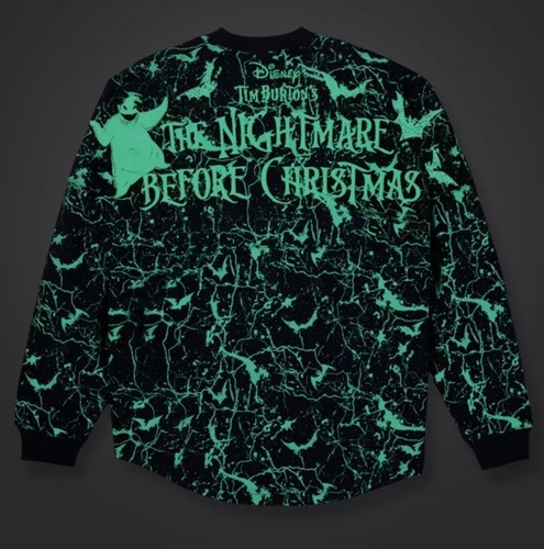 Camiseta deportiva 2025 Disney Parks Halloween Oogie Boogie Spirit brilla en la oscuridad talla S - Imagen 2 de 8