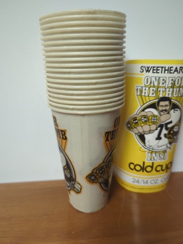 One for the Thumb in 81 MEAN JOE GREENE Pittsburgh Steelers WAX PAPER CUP Vtg - Picture 5 of 24