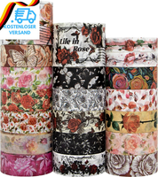 Rose Washi Tape Set, 20 Rollen Vintage Floral Washi Tapes FüR Journaling, Thanks