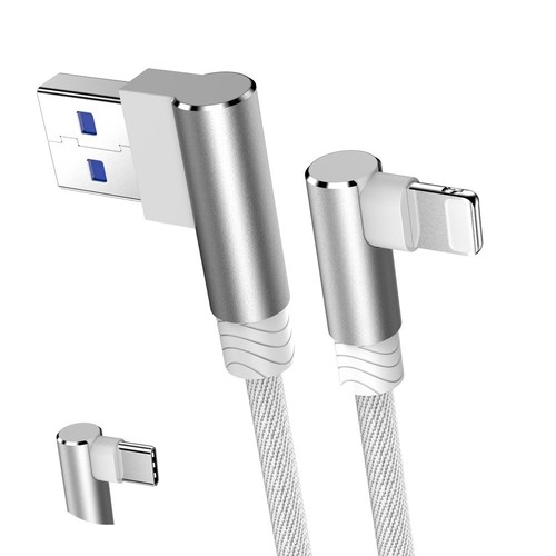 90° Rechtwinklig Schnell Lade USB Daten Sync Spiel Kabel für iPhone Samsung 1/2/3m - Bild 18 von 23