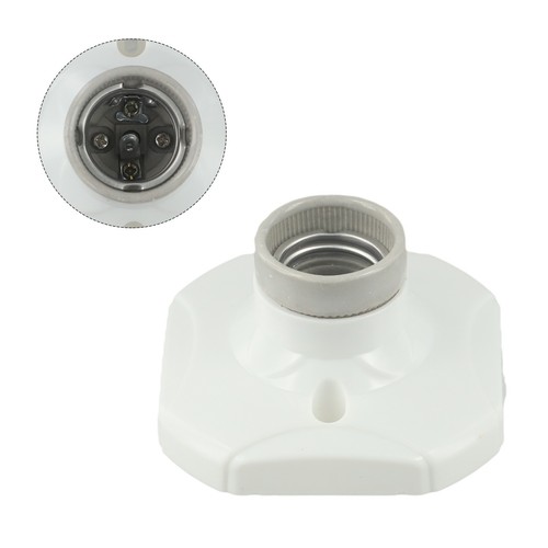 1* E27 Light Bulb Pendant Lamp Holder Screw Cap Socket Round Fixing Base Home - Picture 6 of 20