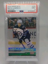 2024-25 UD Extended Series Nikita Chibrikov Acetate Clear Cut Young Guns PSA 9