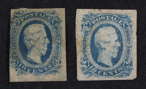 CKStamps: US Stamps Collection CSA Scott#11 12 Unused NG #12 Crease