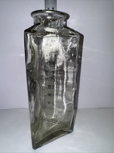 Mundgeblasene Glasformflasche Vase dreieckig Apothekerglas - Bild 3 von 6