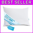 Standard Size Medium Firm Goose Down Pillow with 400 Thread Count Cotton Cover